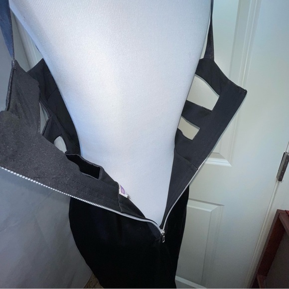 Hailey Logan by Adrianna Papell Black Satin Cut Out Mini Dress - Picture 9 of 16